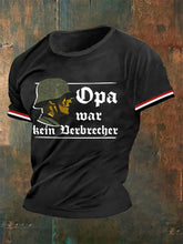 Opa War kein Verbrecher Bedrucktes Kurzarm-T-Shirt für Männer zartstils